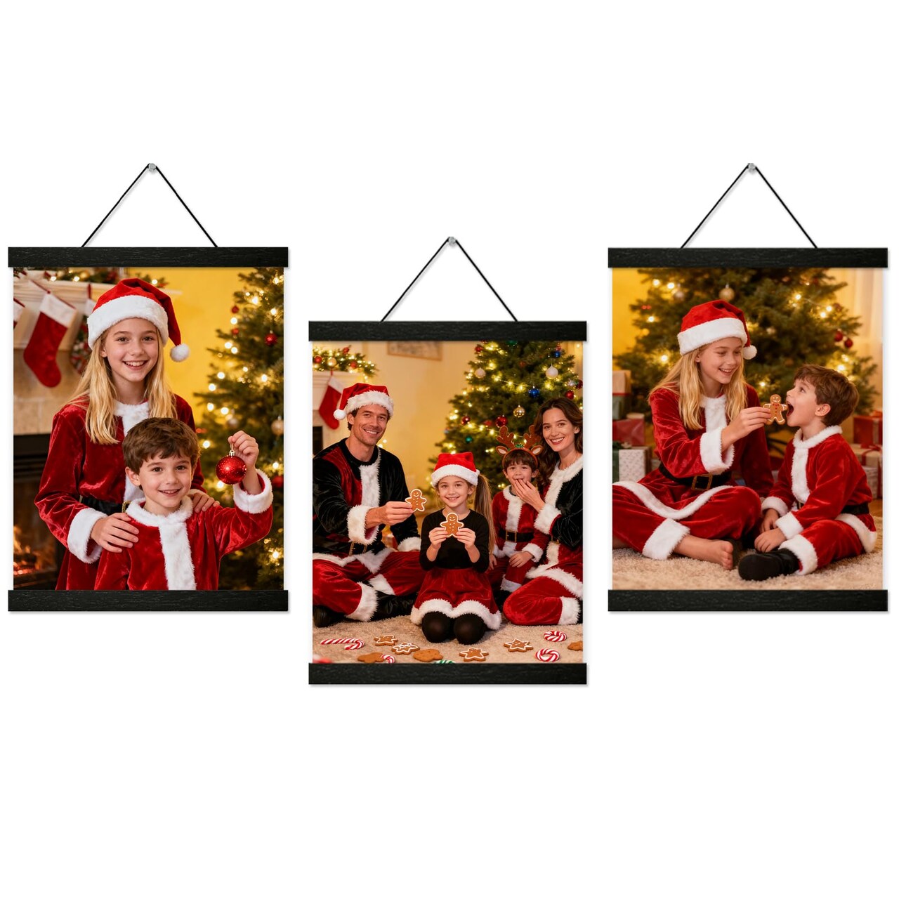 3 Pack Magnetic Poster Hanger Frame 12 inch Black,12x16 12x18 12x20 12x24 Wood Magnet Frames Hangers for Photos, Pictures, Prints, Maps, Canvas Artwork,Diamond Art Painting,Canvas Hanger